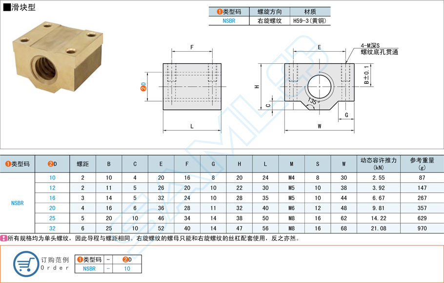 滑块型梯形丝杠螺母都是用在什么地方的
