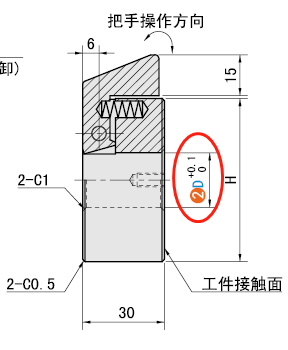D（适配轴径）