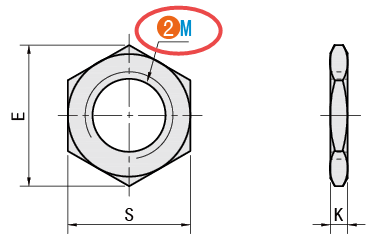 M（公称直径）