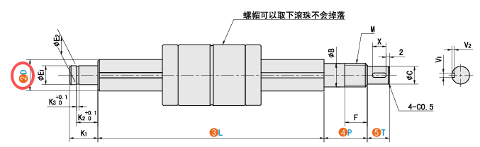 D（轴径）
